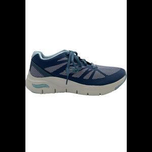 Skechers Arch Fit Lace-Up Sneakers Vivid Memory Navy - Medium